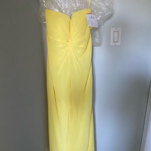 Yellow Strapless Dress